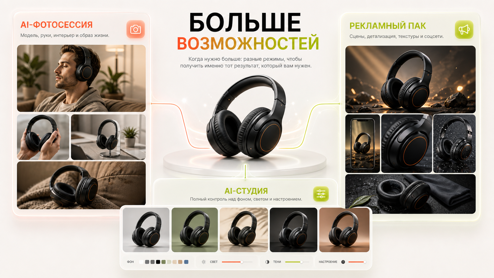 Больше возможностей Cadrik: AI-фотосессия, рекламный пак и AI-студия